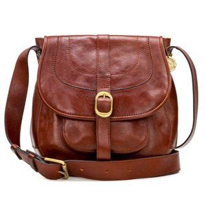 NWT Patricia Nash Barcellona Saddle Bag. Real leather & ships in original box!